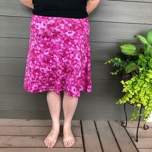 Lularoe Azure Skirt Pink Foral